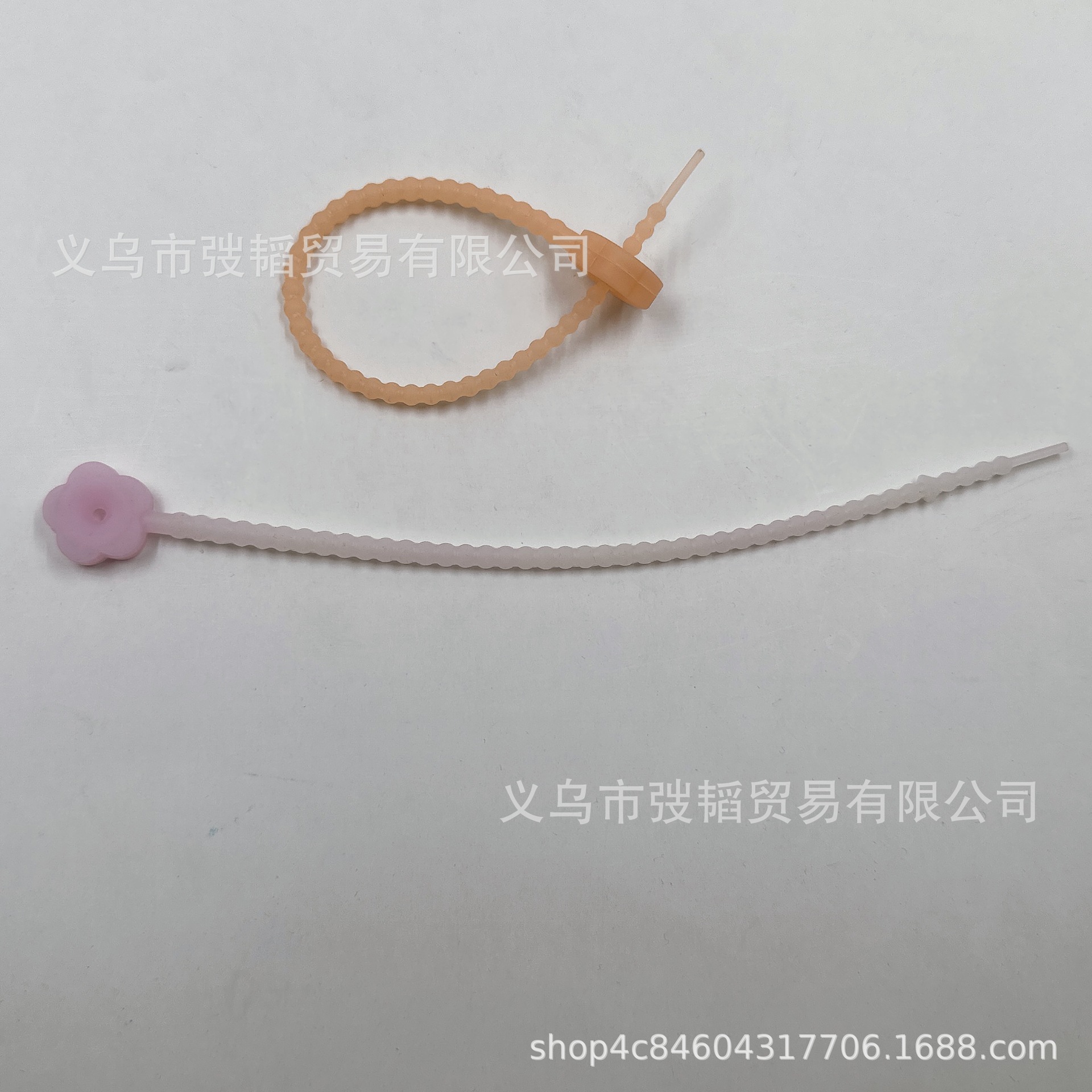 Natural Korean version fluorescent luminous transparent flowers silicone cable ties rainbow rope ties DIY handmade accessories Hair pins hair ornaments Item Picture