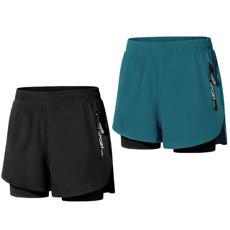 Men's professional swimming trunks set, double-layer anti-embarrassment quick-drying swimsuit, loose lining, suitable for hot spring swimming. Trendy men's swimsuit style Item Picture