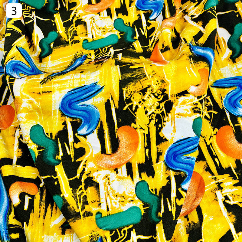 Fashionable letter printed dress, casual pants, four-sided elastic fabric, export clothing, T-shirt, accessories, bag fabric, textile leather, tie-dyed fabric, printed and matched with trendy and versatile styles Application Scenario