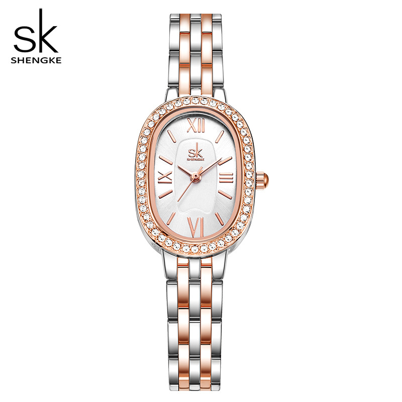 SK brand women's watches are niche and high-end, decorated with zircon, made in Shenzhen, cross-border export bestsellers, quartz movement, waterproof, and are specially designed for women Item Picture