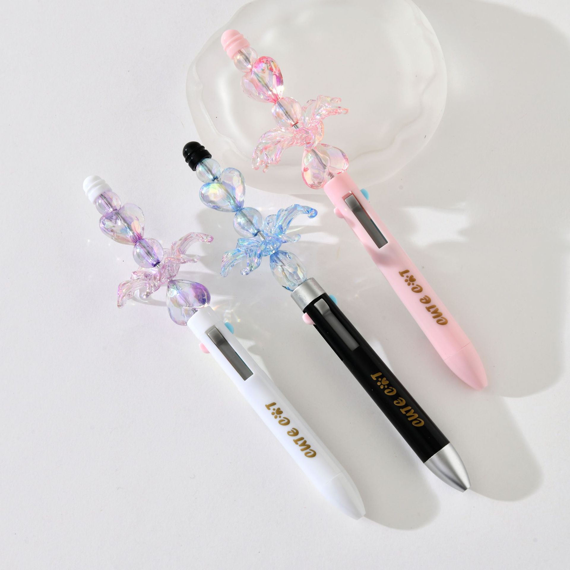 Chenxi Chuan Chuan Le 4-color Ballpoint Pen, creative and fun medium Oil pen, notebook, drawing, marking and color pen, New stationery wholesale details Picture