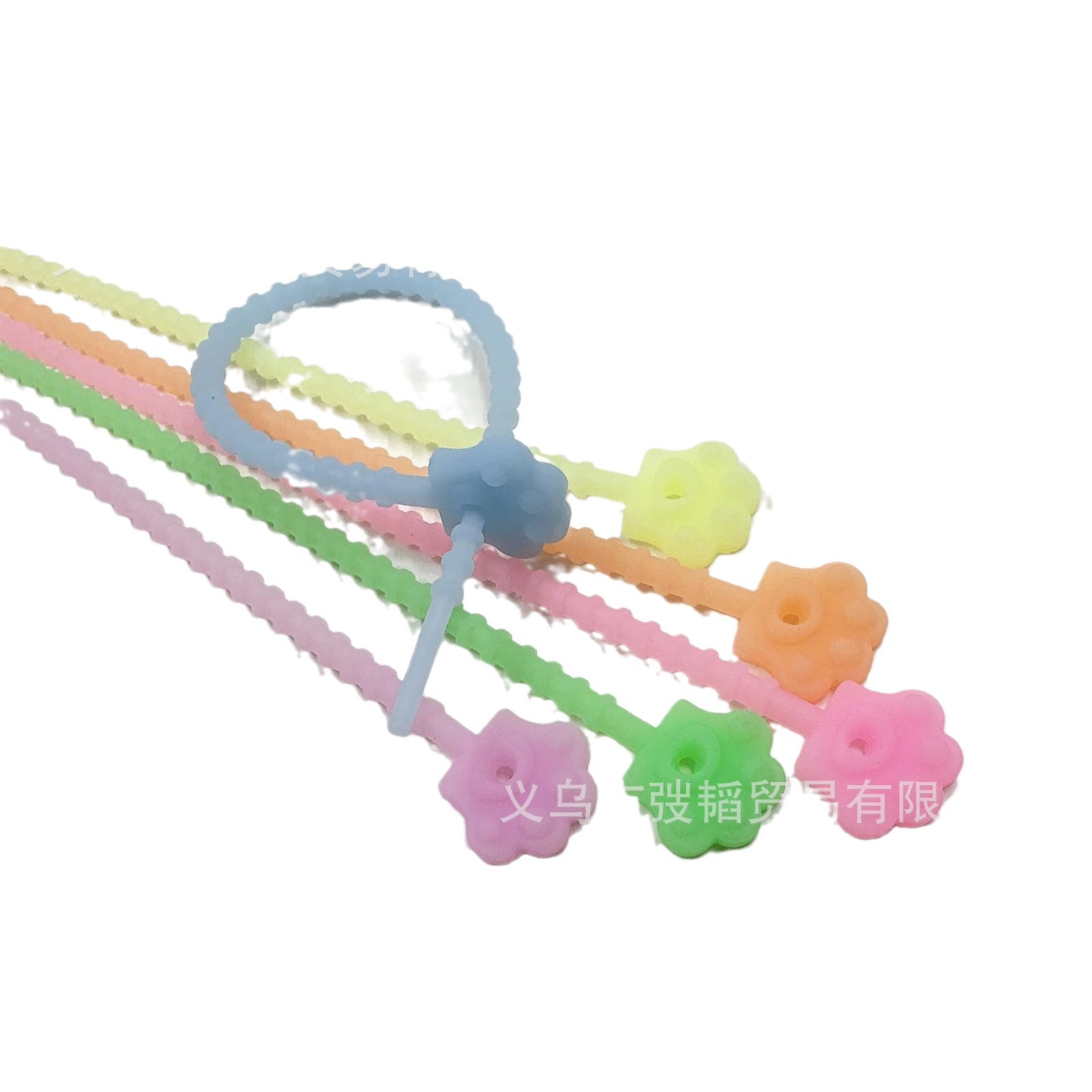 Korean version of natural rainbow rope with glow cat claws cat theme transparent fluorescent silicone cable tie handmade DIY accessories hair rope headwear cute creative new Item Picture