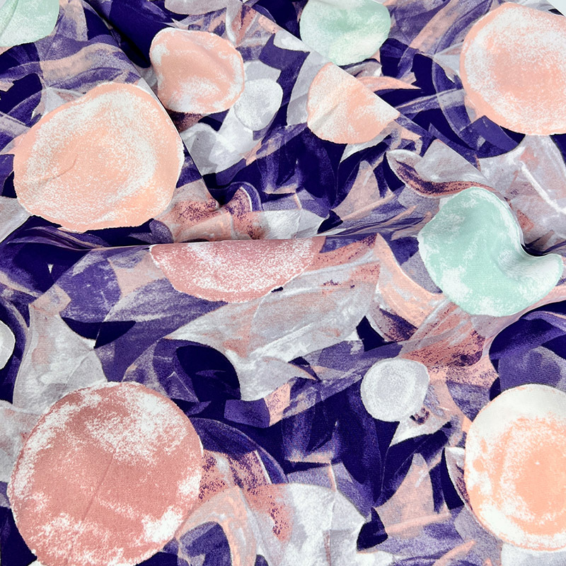 Plain satin printed non-transparent dress fabric, casual pants fabric, matte, torn, high-density non-transparent fabric for women's skirts Specification image