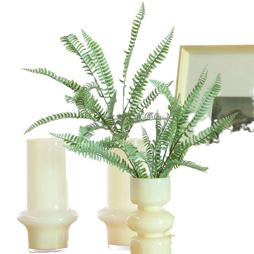 Green tropical rainforest simulated kidney fern fern wall landscape design, soft rubber Persian leaf flower bouquets, multiple decorative items, simulated plants for home decoration Item Picture
