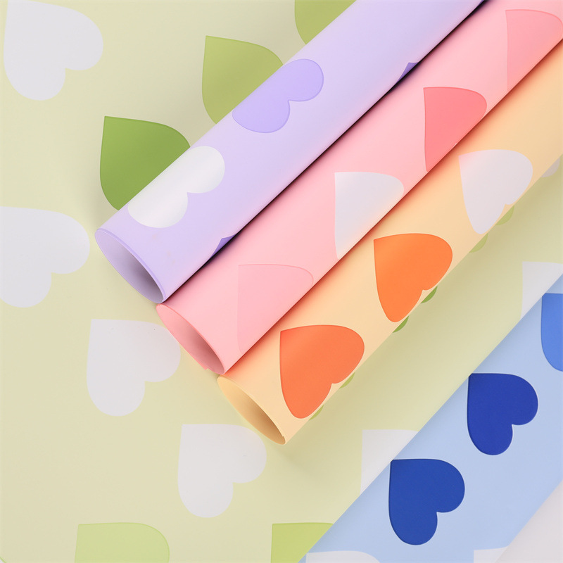 欧雅霓虹爱心防水纸韩式鲜花包装材料花束花艺玫瑰包花纸花店用品