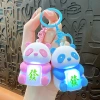 Creative Fortune Panda luminous keychains, cute figurines, pendants, bags, decorative small gifts, wholesale key chains and accessories details Picture