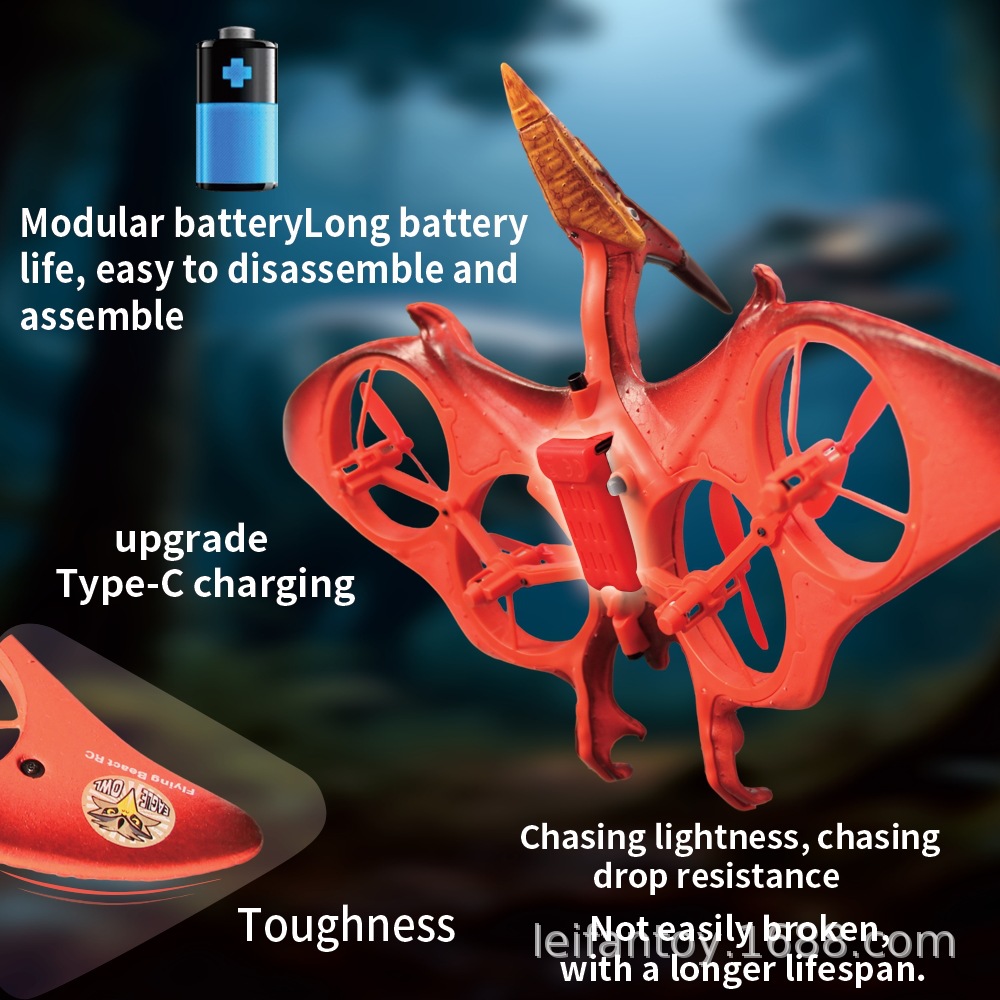 Cross-border foreign trade remote control aircraft, wing Loong fighter jet, dinosaur simulation, cool lights, quadcopter toy Application Scenario
