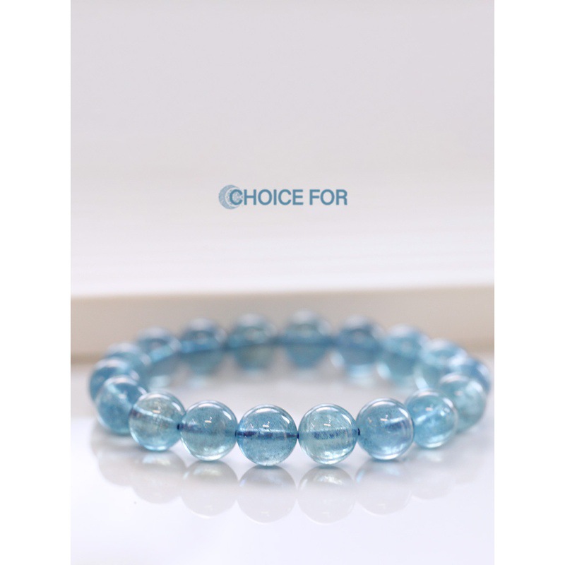 CHOICEFOR Crystal Selection Lingmeng Old Mine Hall-grade Devil Starlight Aquamarine Crystal Bracelet, Bracelet, Accessory, Loose Bead Gift Item Picture