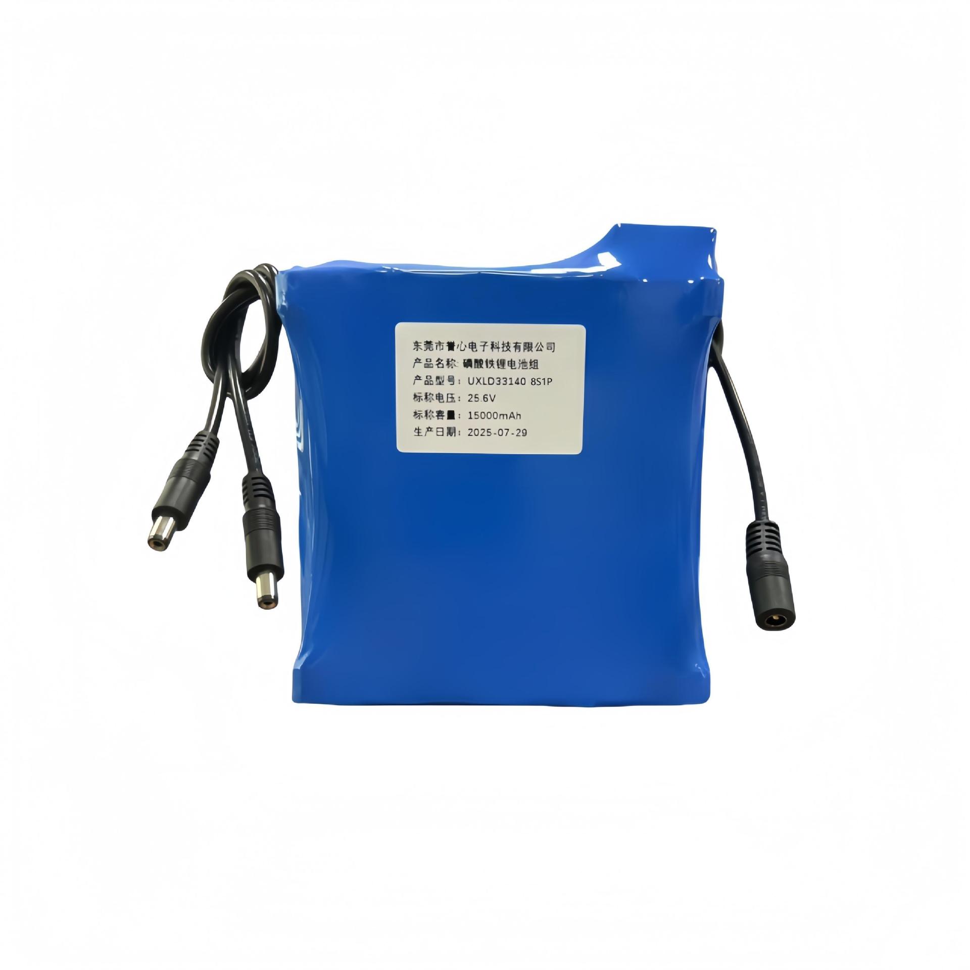 Lithium iron phosphate 33140 battery pack 25.6V15AH outdoor solar advertising street lamp battery, long-range electrical lithium battery Item Picture