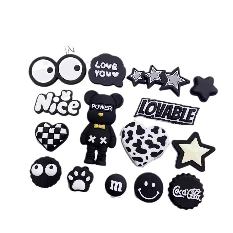 Full body violence bear doll DIY patch soft glue accessories Bear Cave slippers mobile phone shell storage accessories DIY accessories creative dress up small items Item Picture