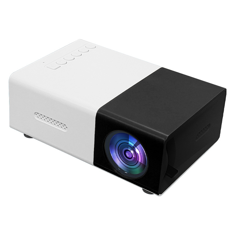 Cross-Border Best-Selling Mini Portable Yg300mini Projector Wired Screen Version Yellow And White Machine In Stock Wholesale High-Definition Portable Projector Item Picture
