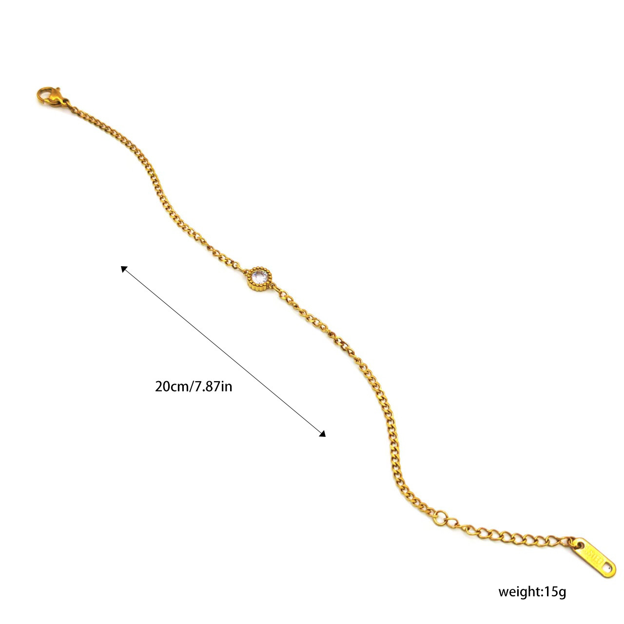 Cross-border direct mail to Europe and America, fashionable, simple and niche style, high-end feel, double-layer stacked stainless steel chain with zircon inlaid bracelet, exquisite jewelry bracelet for women Item Picture