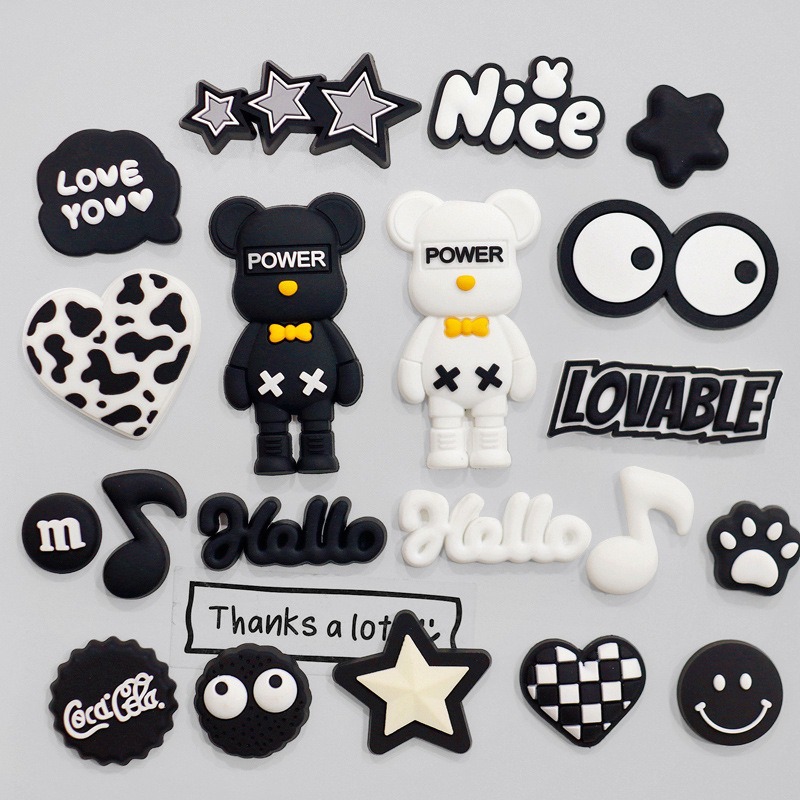 Full body violence bear doll DIY patch soft glue accessories Bear Cave slippers mobile phone shell storage accessories DIY accessories creative dress up small items details Picture