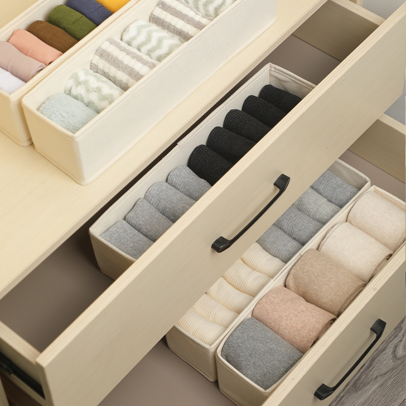 Douyin's best-selling fabric compartless storage box, cotton and linen clothing organization box, wardrobe layered storage wonder, multi-functional storage box Specification image