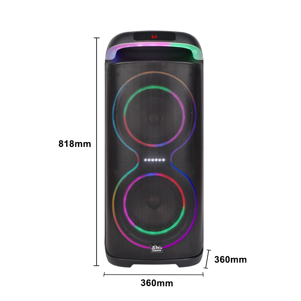 Sing-e ZQS8258 high-power dual 8-inch Bluetooth karaoke speaker, square dance stage karaoke audio equipment Item Picture