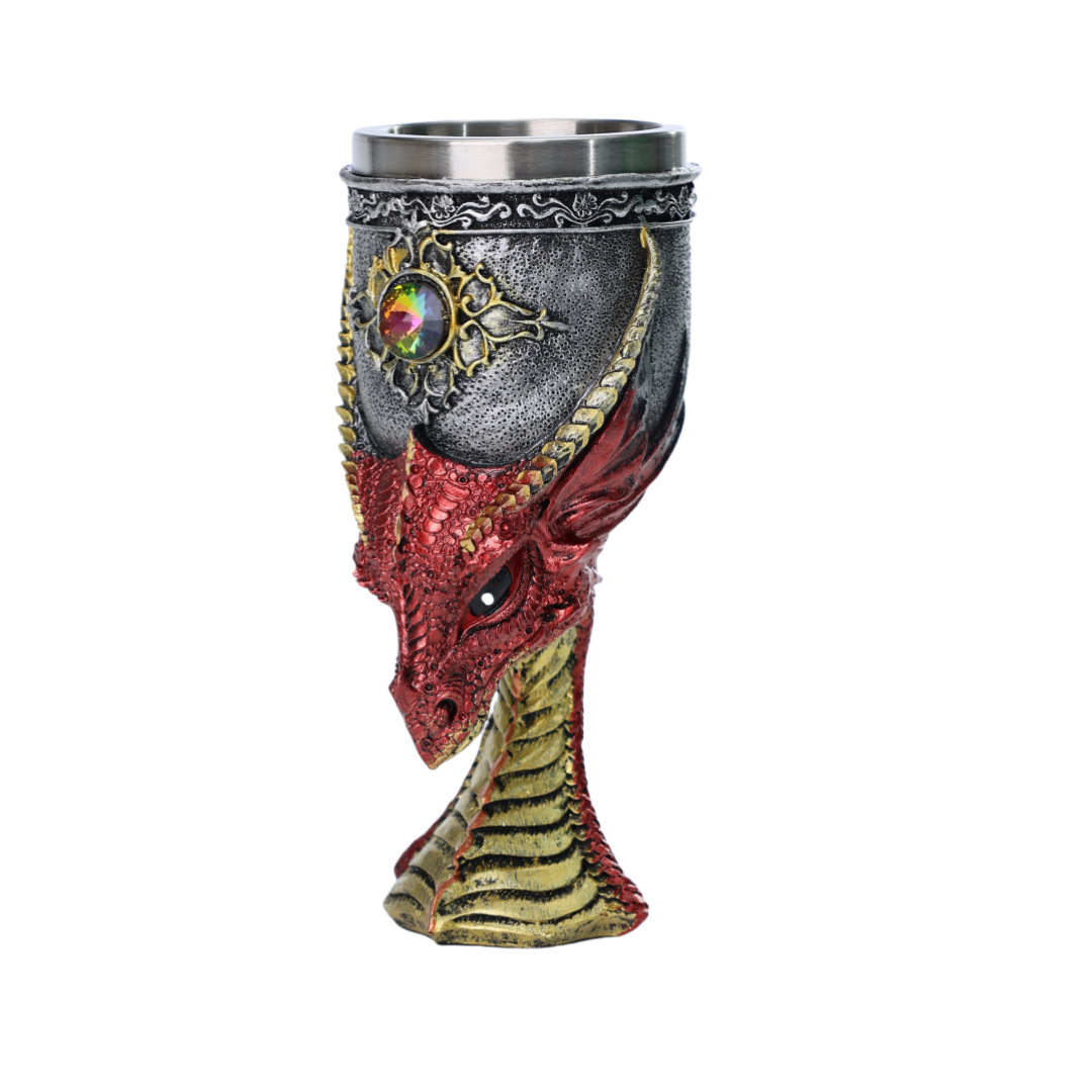 Factory direct sales, foreign trade best-selling resin stainless steel wine glasses, red wine glasses, Game of Thrones, Dragon Mother cocktail sets Item Picture