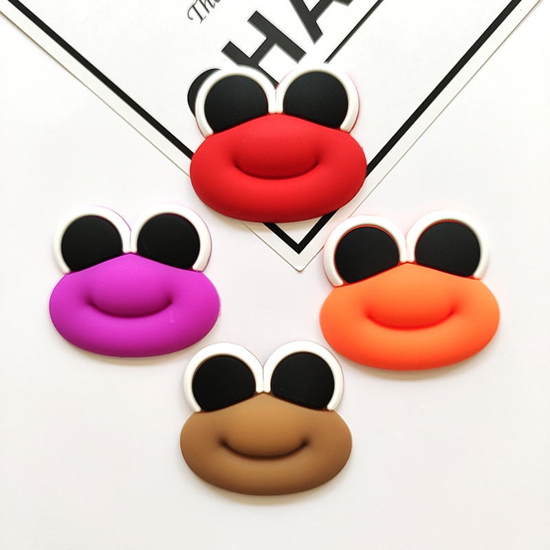 Creative cartoon sausage mouth big eyes PVC soft glue DIY jewelry patch mobile phone shell hair accessories Crocs accessories wholesale a variety of optional full figure