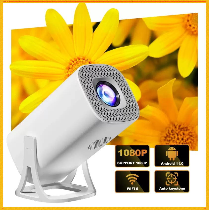 S40 Mini Portable Projector, Android 11 High-Definition 4K Lcd Projector, Portable Projection Device For Home Theater full figure
