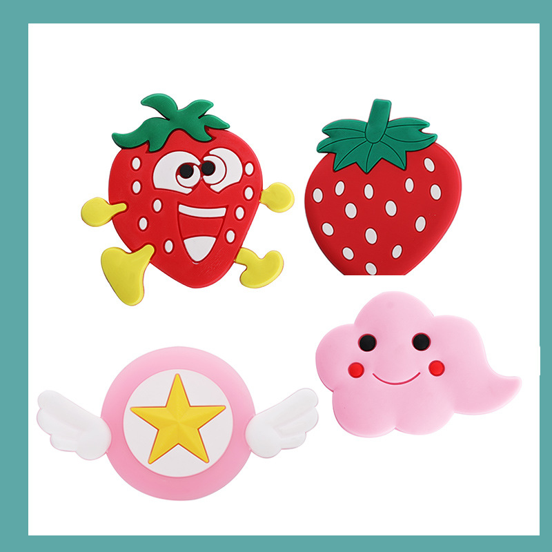 Manufacturers directly supply DIY hairpin accessories Fruit rainbow clouds PVC soft patch mobile phone shell decoration accessories hair rope hair accessories Item Picture
