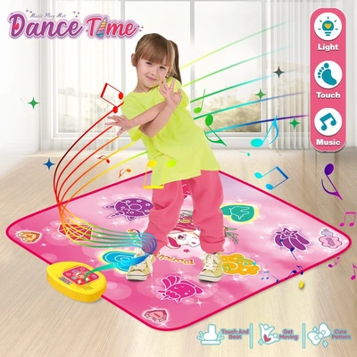 Amazon cross-border children's multi-functional baby dance mat, game piano mat, infant and toddler early education educational cloth toy mat, crawling mat, game mat, essential toys for babies learning to walk thumbnail