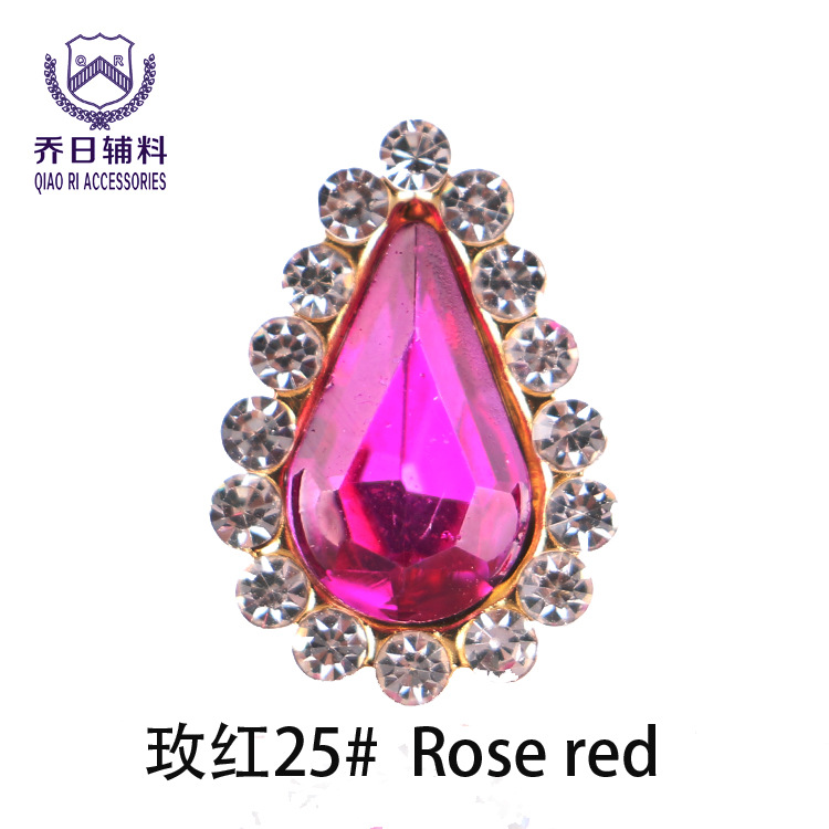 Wholesale of water drop diamond multi-color glass pear-shaped hand-sewn nail art, shoes, hair accessories and clothing. Large quantities at favorable prices. 6 packs of 10 pieces of jewelry accessories