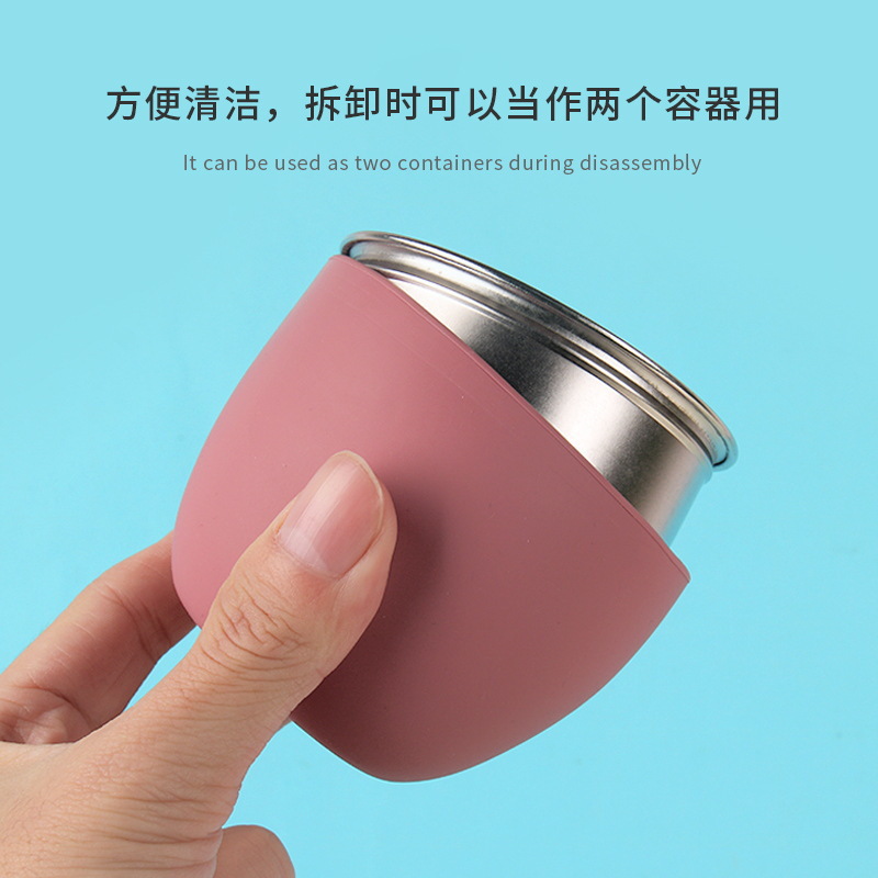 A complete set of children's tableware, feeding tableware, creative baby food bowls, special baby food tools, stainless steel silicone suction cups, bowl covers, safe, durable and easy to clean Specification image