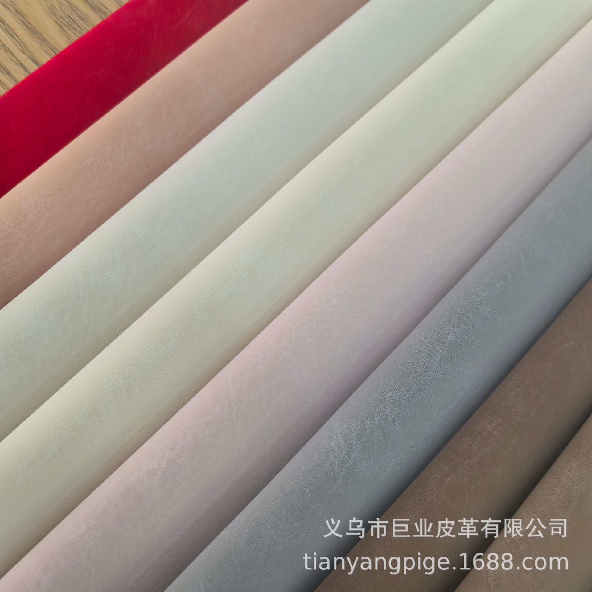 Pu Environmental Protection Leather Velvet Sheep-Bar Pattern For Luggage Home Leather Goods Shoes Sofa Clothing Sports Goods Artificial Leather Material Environmental Protection Wear-Resistant details Picture