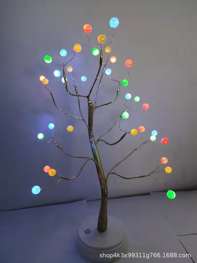 少女心网红创意浪漫房间修饰树形灯LED彩灯发光公主台灯生日礼物室内灯串
