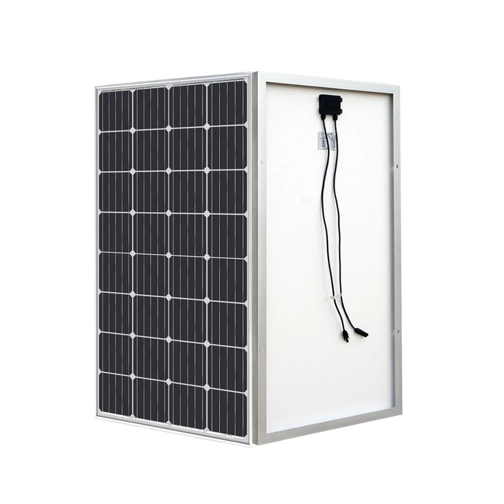 Ecoworthy monocrystalline 150W solar panel, glass panel, emergency energy storage photovoltaic module, electrical and electronic, solar cell system Item Picture
