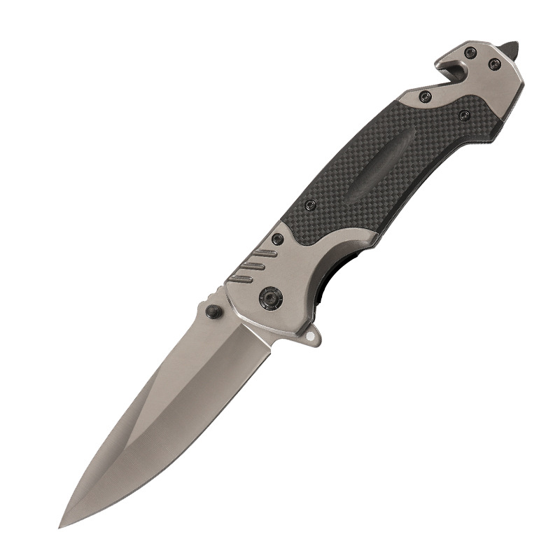 G10 Outdoor multi-purpose tactical survival knife, camping portable pocket self-defense knife, stainless steel folding knife, folding knife design for easy carrying Item Picture