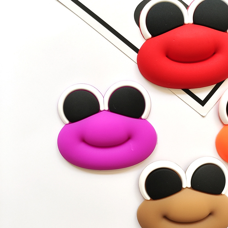 Creative cartoon sausage mouth big eyes PVC soft glue DIY jewelry patch mobile phone shell hair accessories Crocs accessories wholesale a variety of optional details Picture