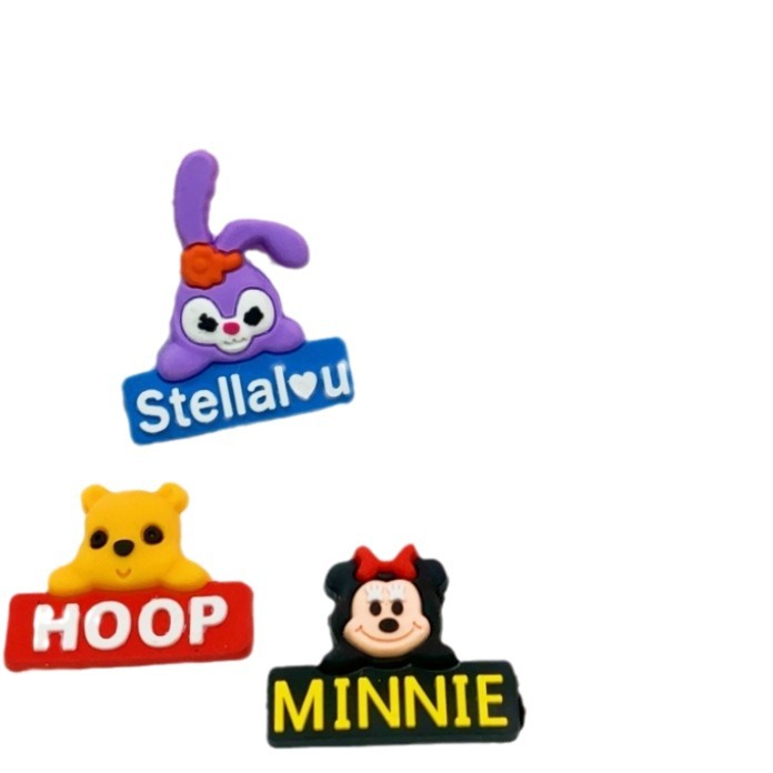 Cute cartoon letter small animal soft patch DIY mobile phone case Hairpin hair rope shoe buckle accessories Essential diy accessories creative personality decorative accessories Item Picture