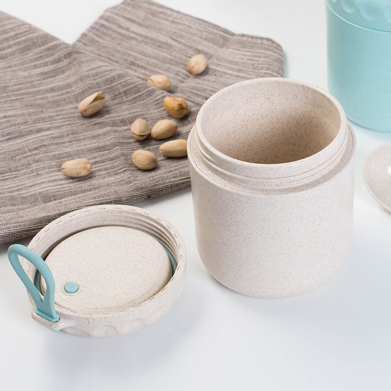 Wholesale Japanese portable round breakfast cups, cereal milk cups, covered soup cups, microwave-safe small lunch boxes, porridge cups, food storage boxes, and lunch boxes are practical and convenient Specification image