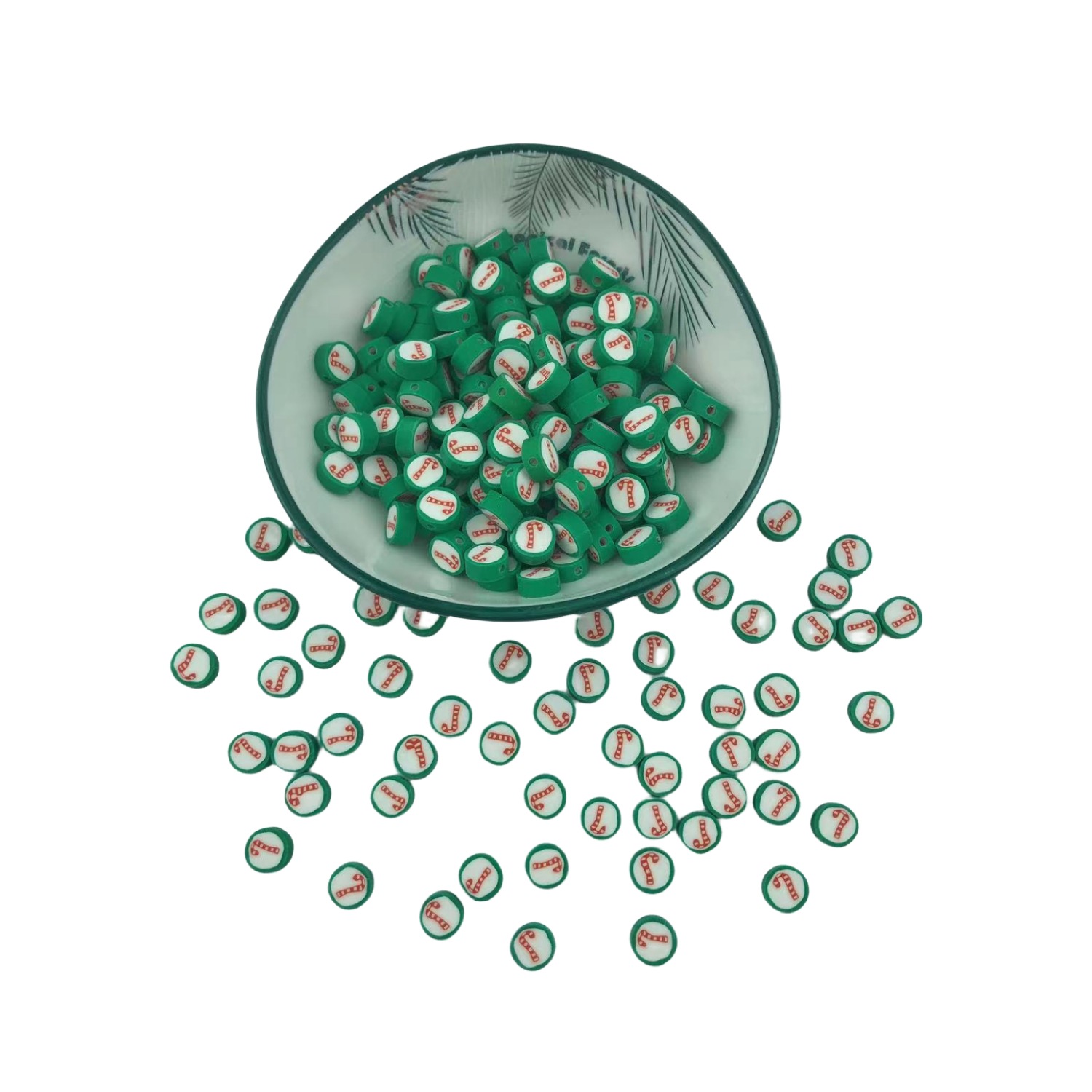 Factory Direct Sales Cross-Border New Children's Diy Jewelry Accessories Christmas Polymer Clay Beads 10Mm Hole Set Creative Hand-Made Polymer Clay Beads Diy Jewelry Materials Specification drawing