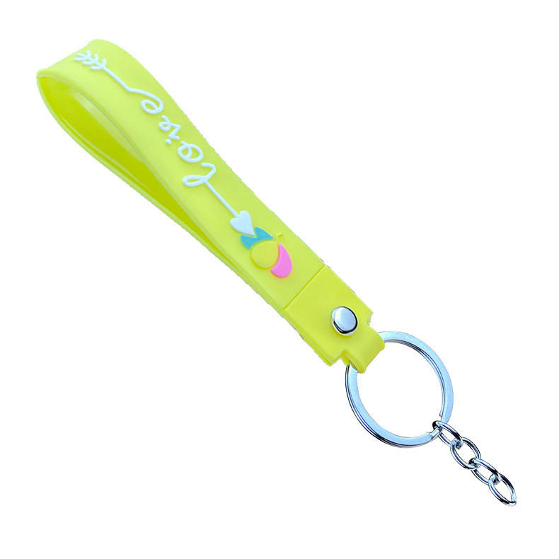Creative DIY cartoon keychains, PVC soft rubber dolls, leather rope accessories, phone cases, bags, decorative pendants, wholesale keychain accessories, new styles Item Picture