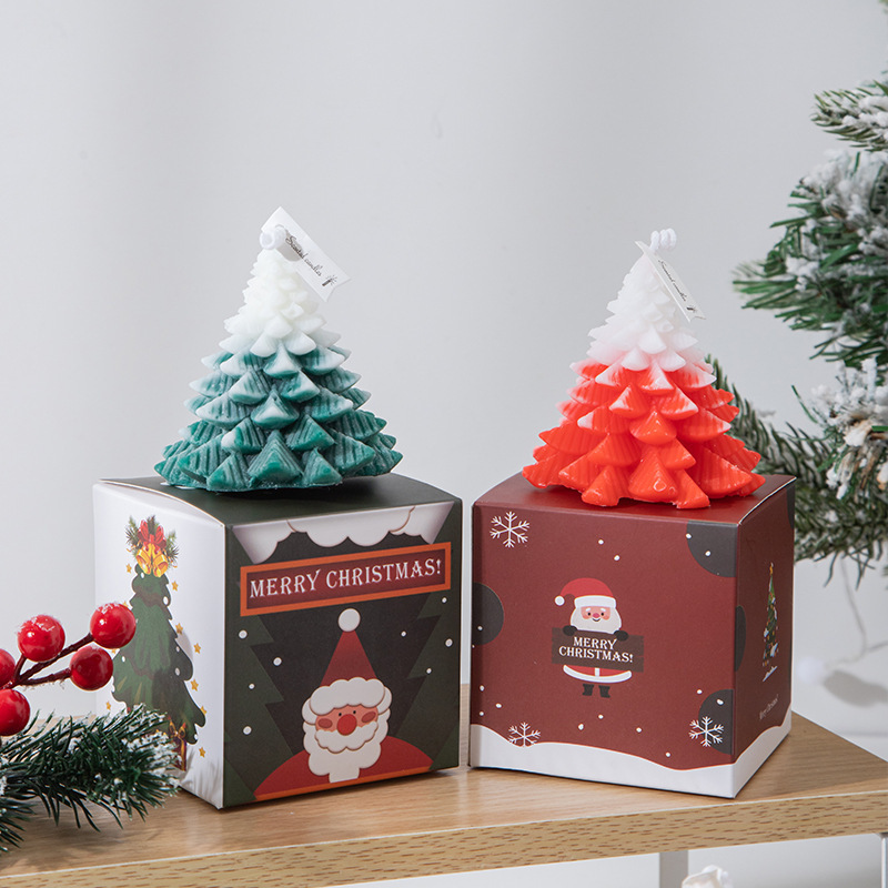 ins árbol de navidad velas perfumadas venta al por mayor estilo creativo hogar regalos de vacaciones oficina transfronteriza cultura atmósfera decoración suministros details Picture