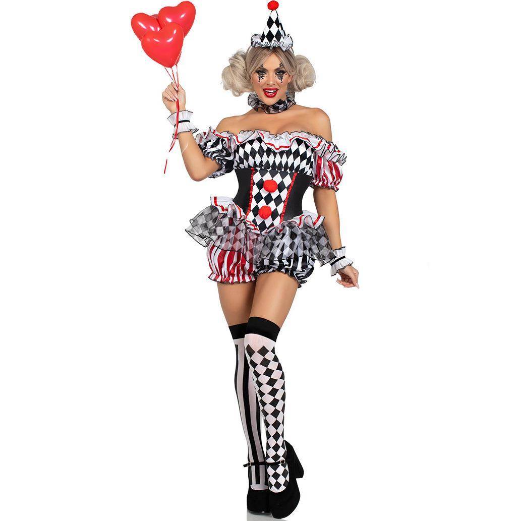 Halloween Female COS Party Clown Performance Dress