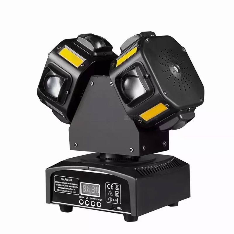 Double-head moving head lights, ktv atmosphere dance lights, bar and ballroom flashing laser lights, beam stage lights, rotating lights Item Picture