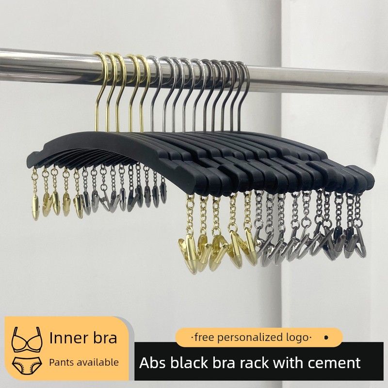 内衣店特别模彷实木黑色内衣夹服装商店展示塑料内衣夹胸罩夹