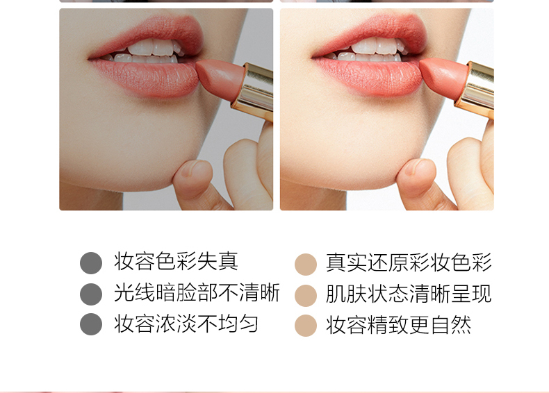 led化妆镜带灯补光宿舍桌面台式梳妆镜女折叠网红随身便携小镜子详情3