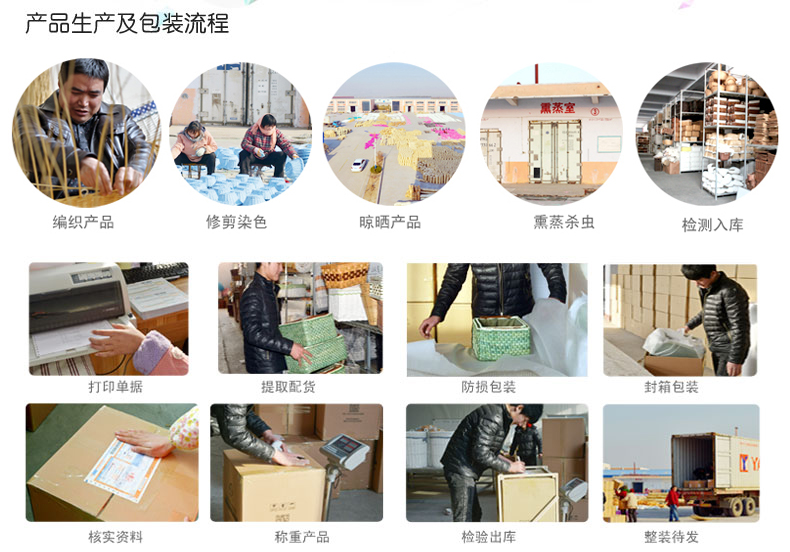 绿色防藤编收纳篮编织带塑料PP料脏衣篓收纳篮18L详情7