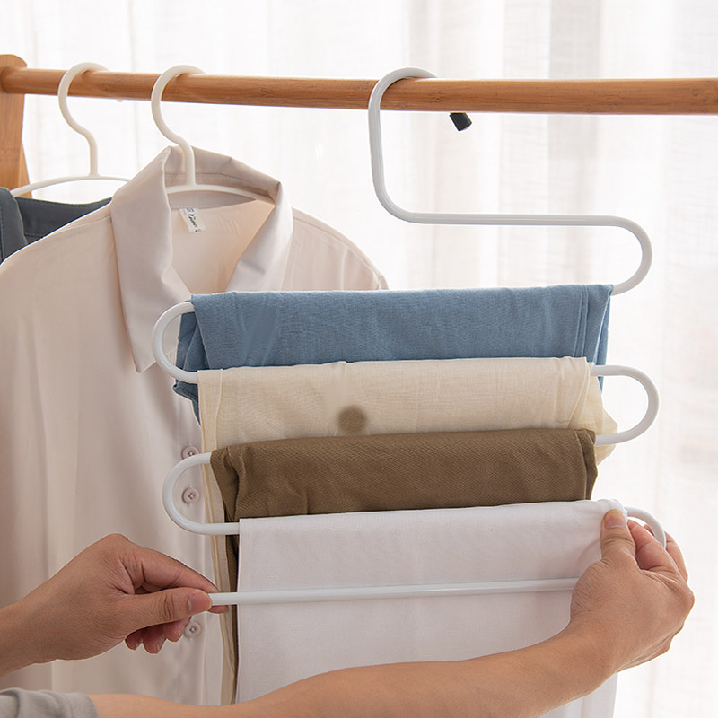 家用多层多功能S型裤架子衣柜折叠裤夹挂衣架专用宿舍收纳晾神器详情图5