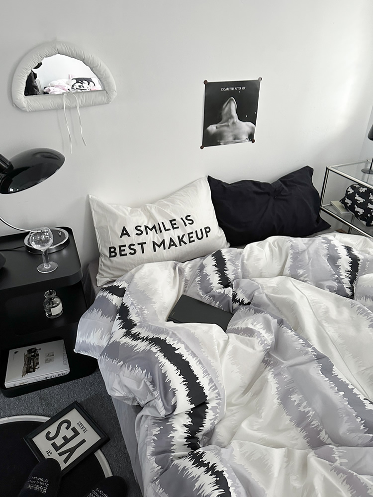 UG73ins简约素色男士床上四件套纯棉全棉床单被单被套床笠床品三详情10