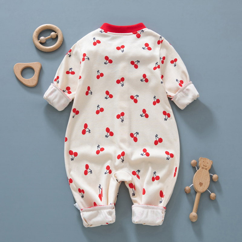 洋气公主女宝宝连体衣春秋薄款3新生儿外出哈衣爬服0-1岁婴儿衣服详情3