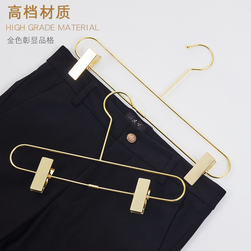 双线成人裤架儿童中大童裤夹家用晾晒服装店专用裤架子带夹子衣架产品图