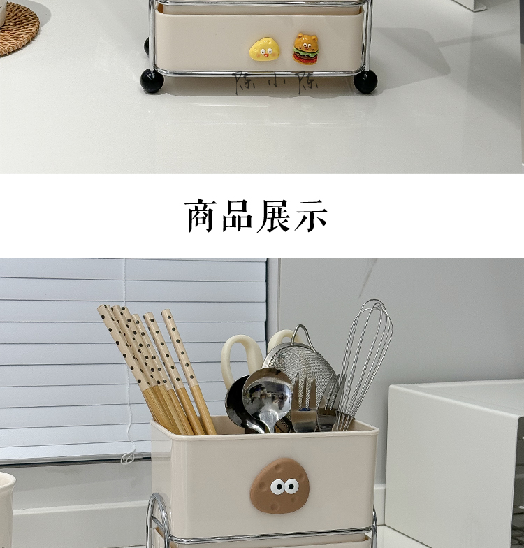 Chopstick storage box, household soup spoon storage, creative high appearance level countertop 筷笼 kitchen draining chopstick basket, chopstick holder pic 8