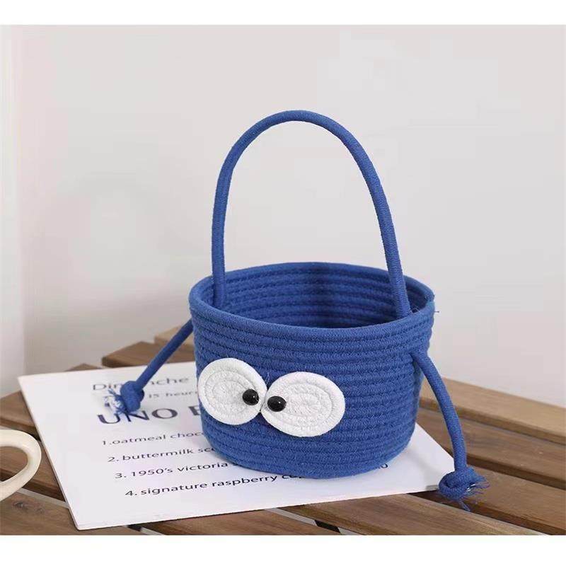 Cute desktop storage basket hanging bag, hanging on the wall behind the student dormitory door, snack and sundries, bathroom sock storage basket Specification image
