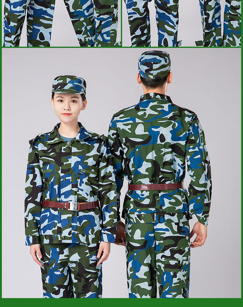 Camouflage uniform set for men, military training outdoor students, thick and wear-resistant work clothes for spring and summer, labor protection work clothes set for men pic 46