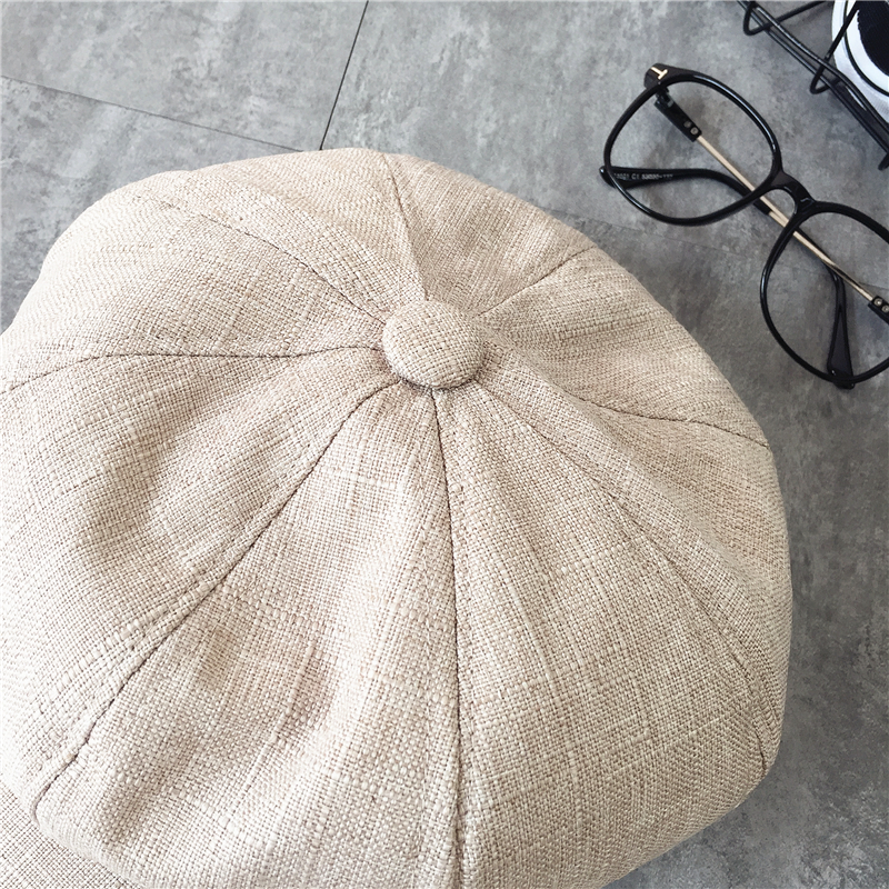 Korean version British artistic octagonal hat for women, retro and versatile Beret cap, casual painter hat, trendy newsboy hat for men pic 11