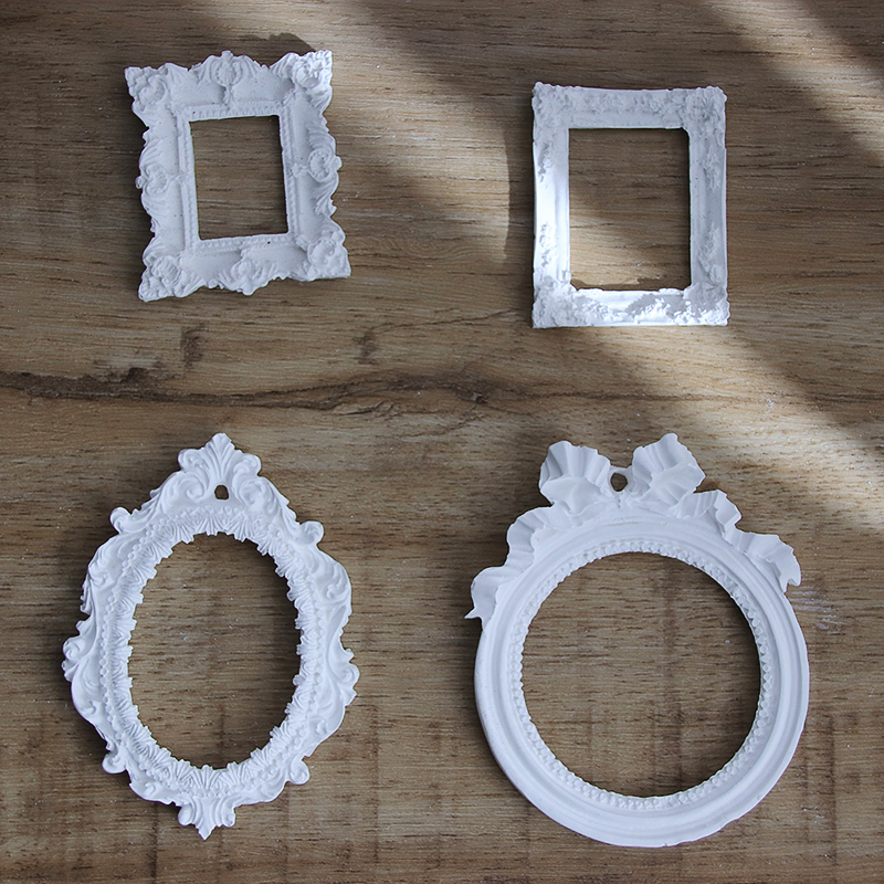 70YF European-style court mirror frame, carved photo frame mold, scented gypsum, diffuser stone, epoxy resin, candle base, decorative sky pic 1